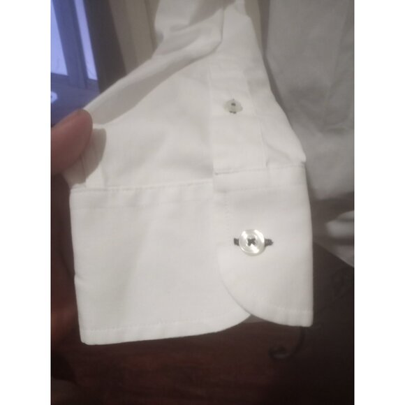 UNTUCKit Las Cases WF Men's Medium Tall Slim Fit White Long Sleeve Button Shirt - Picture 5 of 11